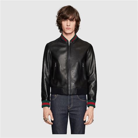 gucci leather jacket 2014|Gucci original leather jacket.